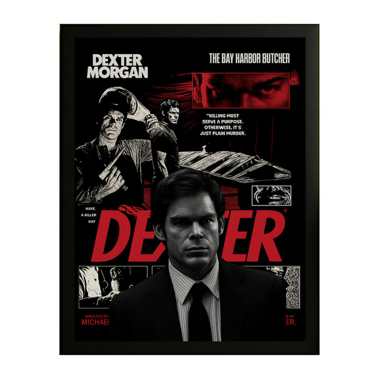 تابلو طرح دکستر Dexter کد 01 فریم مشکی