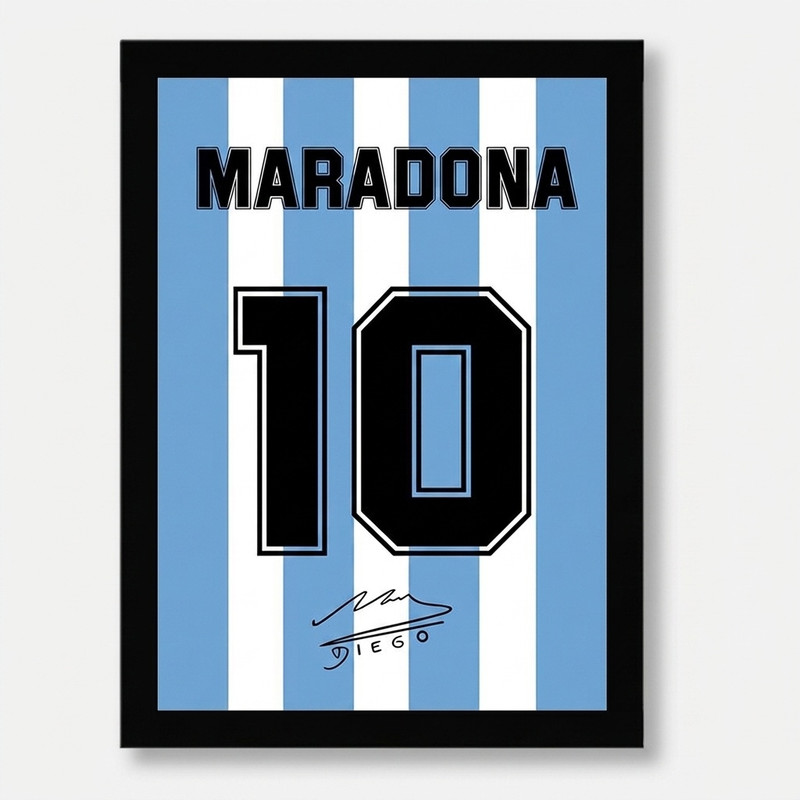 تابلو مدل دیواری طرح پیراهن آرژانتین دیگو مارادونا Diego Maradona کد FD484