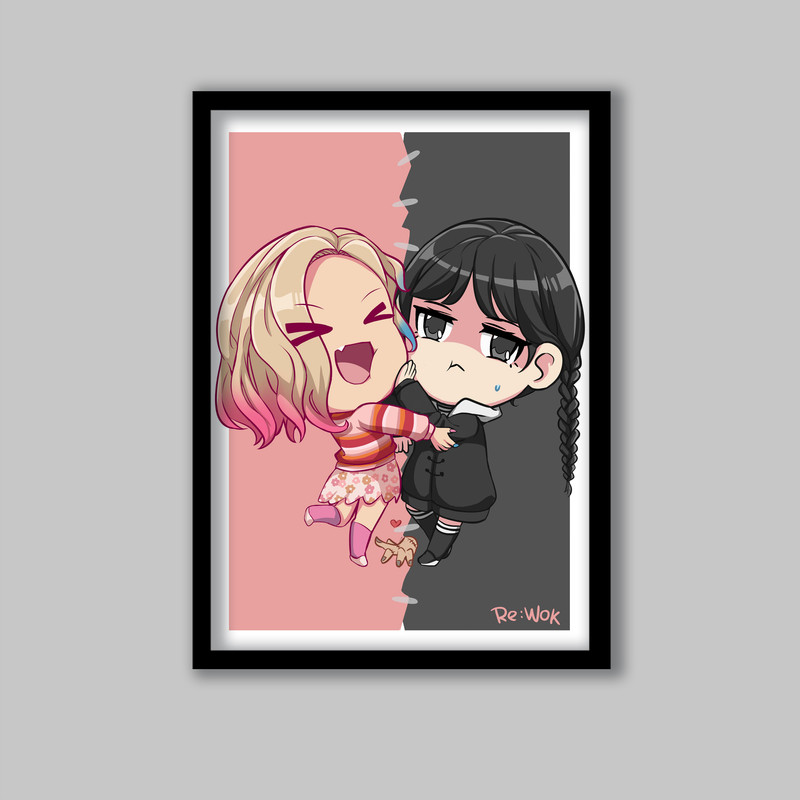 تابلو مدل ونزدی آدامز Wednesday Addams کد LA-G10823-2