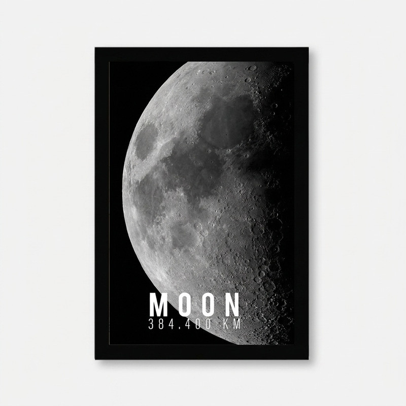 تابلو مدل دیواری طرح ماه Moon کد FD460