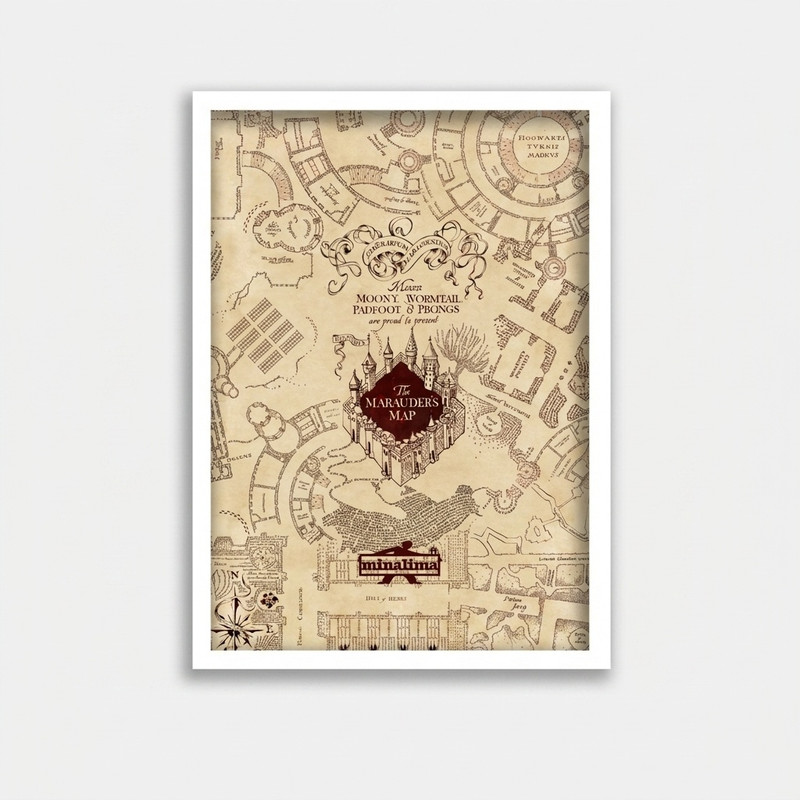 تابلو مدل هری پاتر طرح نقشه هاگوارتز Harry Potter کد LA-G10596