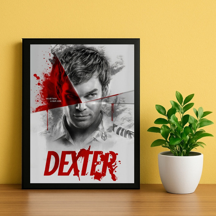 تابلو طرح دکستر Dexter کد 02 فریم مشکی