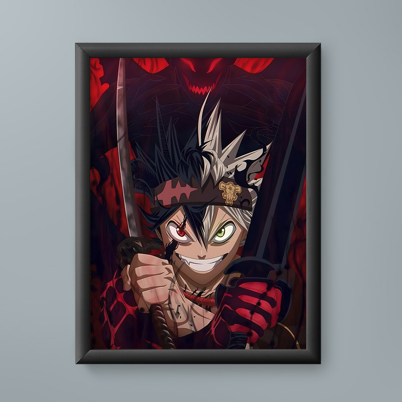 تابلو مدل انیمه آستا بلک کلاور asta black clover anime 14