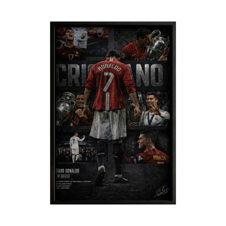 تابلو طرح کریستیانو رونالدو Ronaldo مدل 1357 فریم مشکی