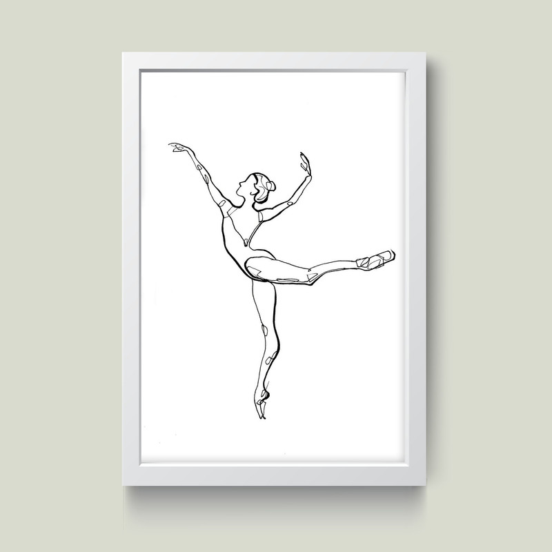 تابلو مدل باله Ballet کدS0120-w