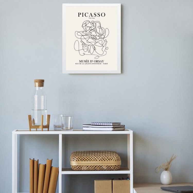 تابلو مدل پیکاسو The Hug Print Line Drawing Art