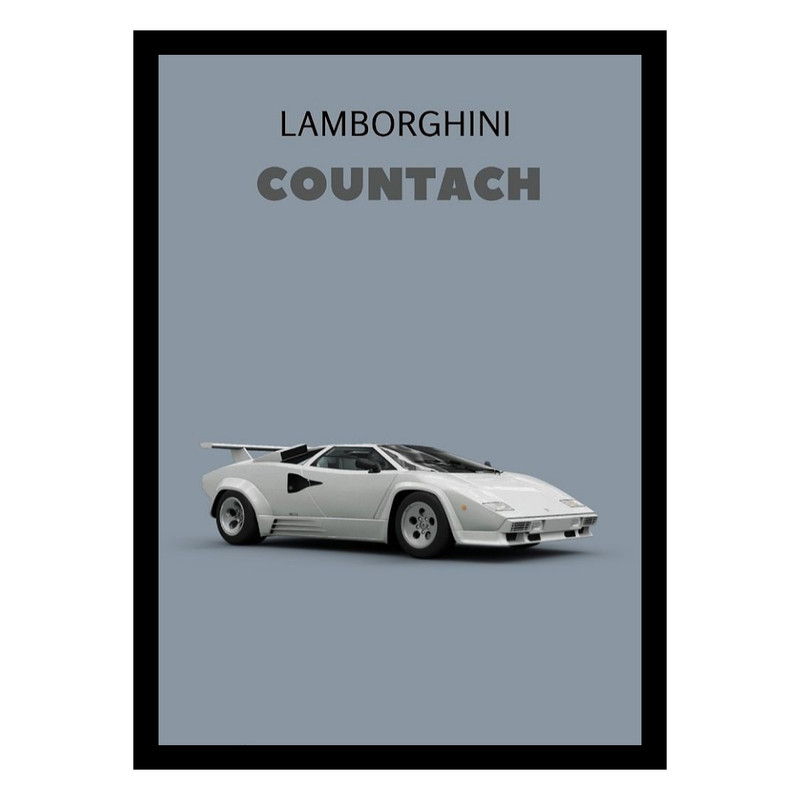 تابلو مدل ماشین لامبورگینی Lamborghini Countach