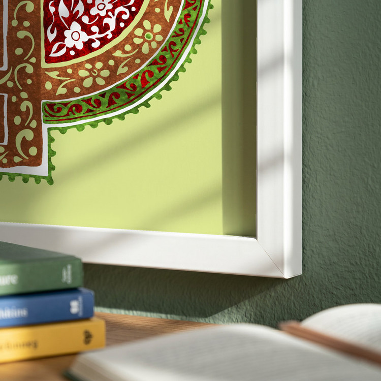 تابلو طرح آمدم ای شاه پناهم بده مدل G13722 فریم سفید