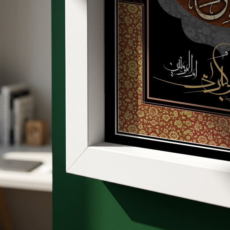 تابلو طرح وفات حضرت خدیجه (س) مدل G14899 فریم سفید