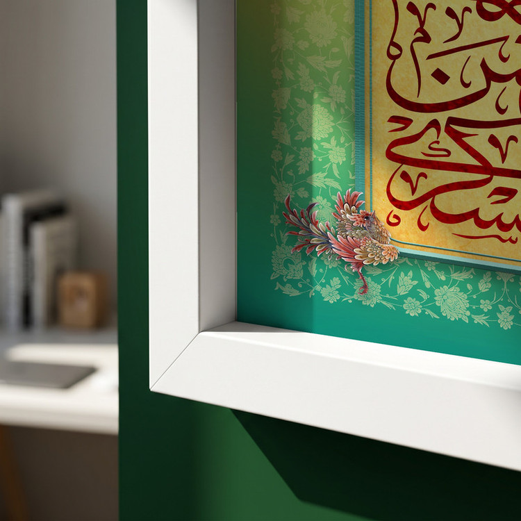 تابلو طرح ولادت امام حسن عسکری (ع) مدل G14957 فریم سفید