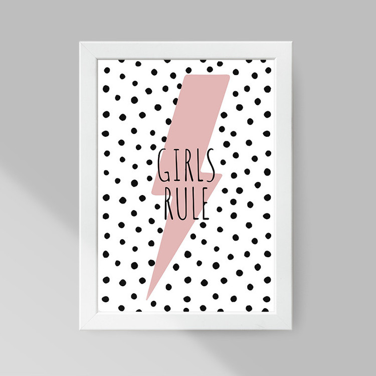 تابلو صبا طرح مدل مینیمال Girl Rule کد m2407w