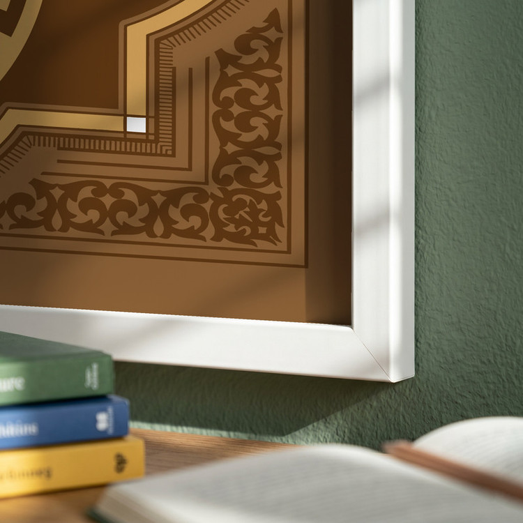 تابلو طرح ولادت امام علی (ع) مدل G15143 فریم سفید