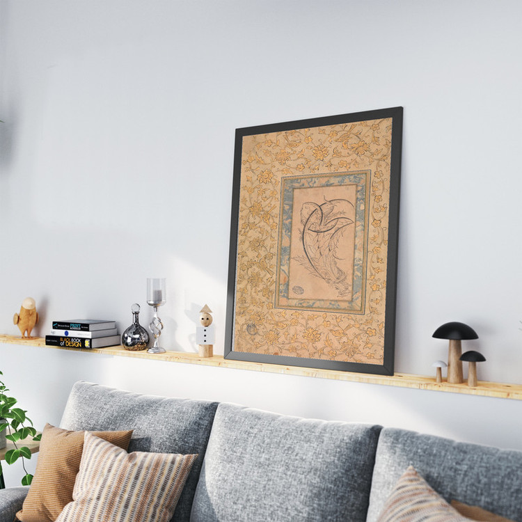 تابلو طرح نقاشی مدل G01374 فریم مشکی