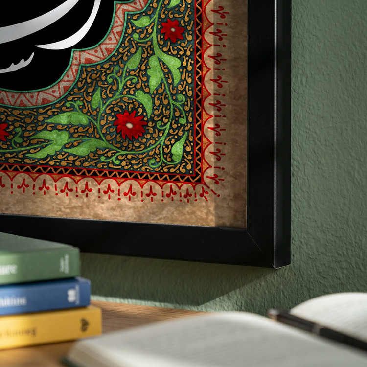 تابلو طرح وفات عبدالعظیم حسنی (ع) مدل G14915 فریم مشکی