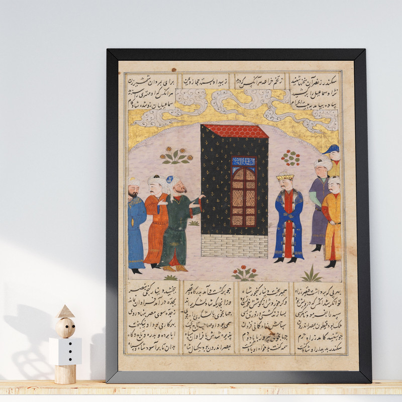 تابلو طرح اسکندر در کعبه مدل G00492 فریم مشکی