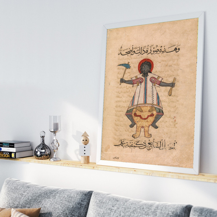 تابلو طرح طراحی ساعت فیلسان مدل G01027 فریم سفید