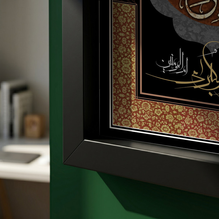 تابلو طرح وفات حضرت خدیجه (س) مدل G14899 فریم مشکی