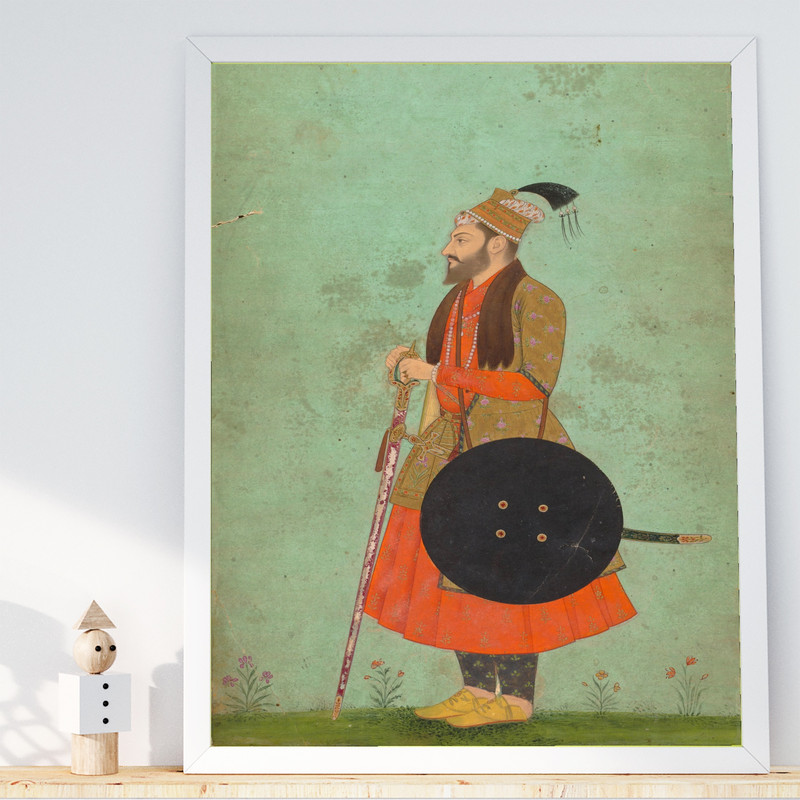 تابلو طرح نگاره شاهزاده مراد مدل G01602 فریم سفید
