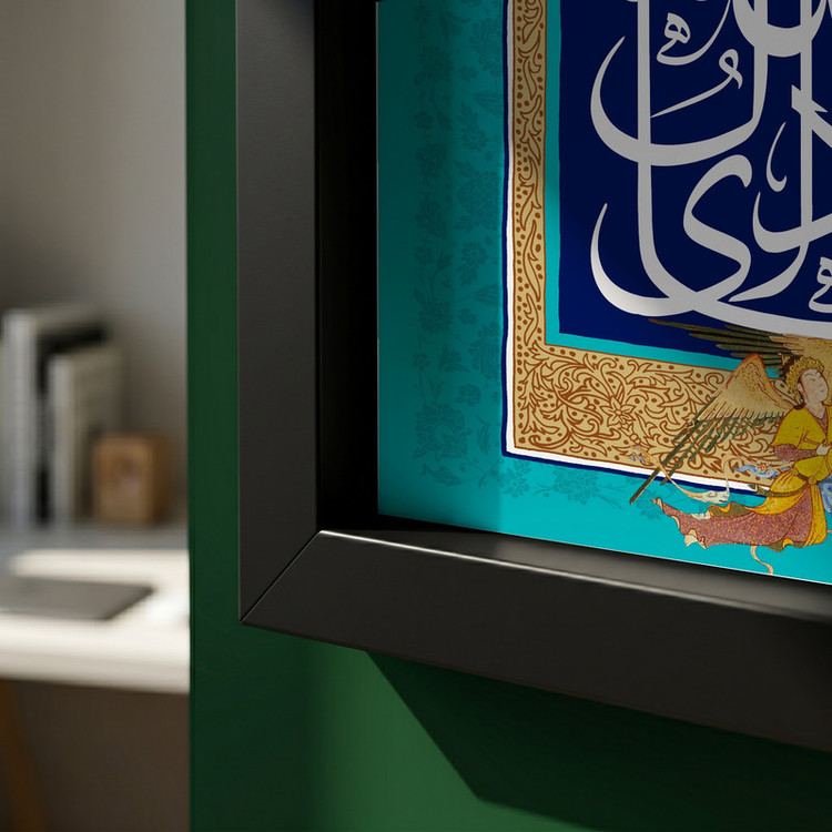تابلو طرح ولادت امام هادی (ع) مدل G15161 فریم مشکی