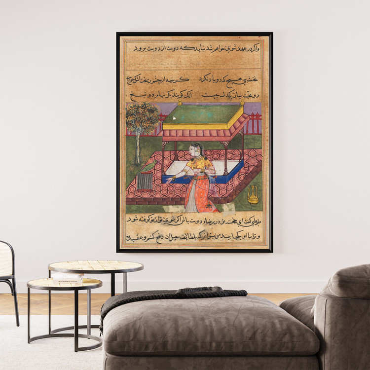 تابلو طرح نگارگری توتینامه مدل G01722 فریم مشکی