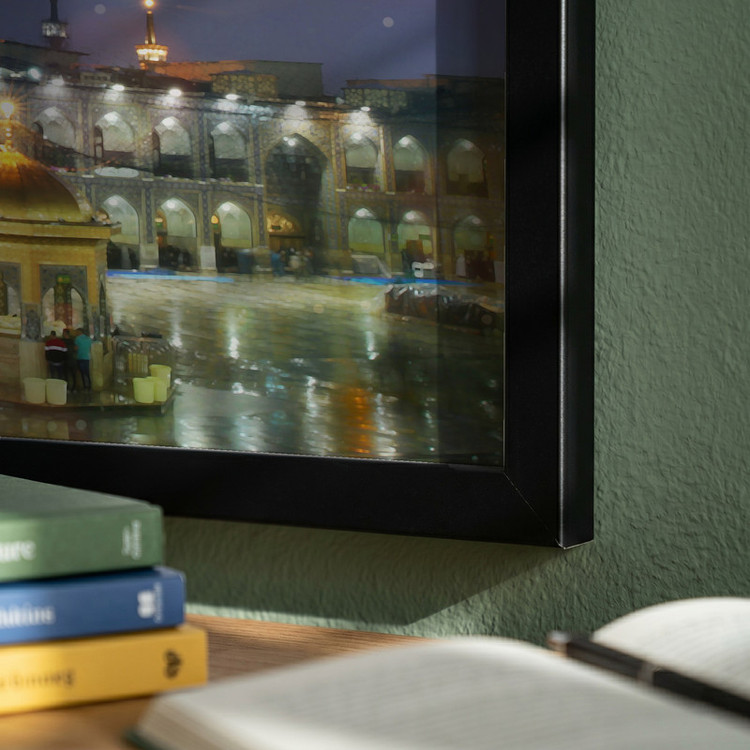 تابلو طرح ولادت امام رضا (ع) مدل G15060 فریم مشکی