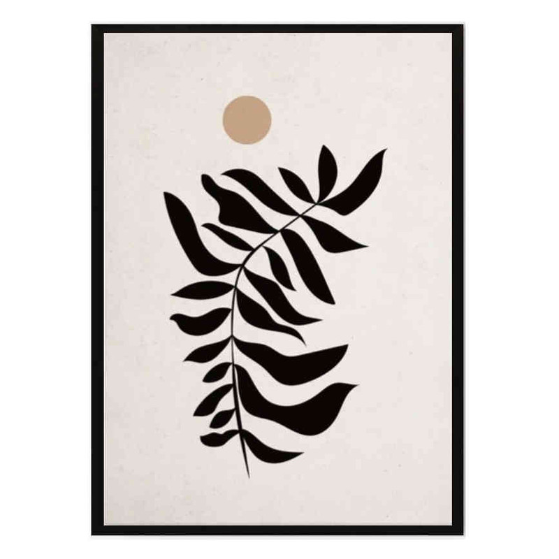 تابلو مدل Black leaf کد 248901712