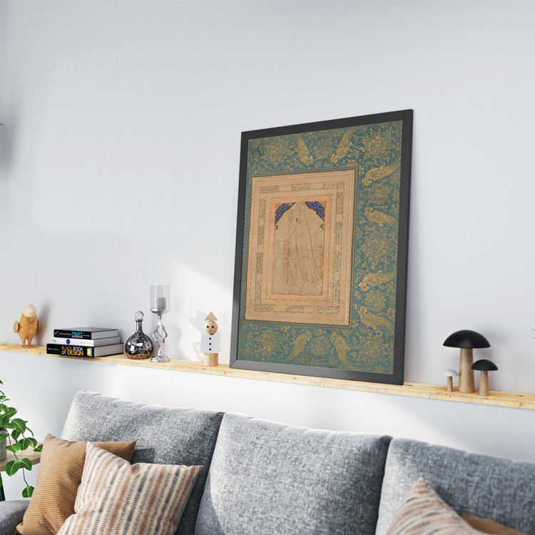 تابلو طرح نقاشی سنتی مدل G01098 فریم مشکی
