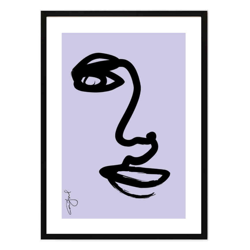 تابلو مدل Purple art face کد 248901987
