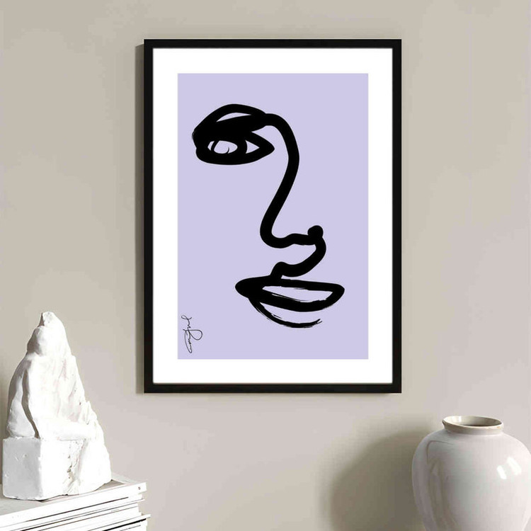 تابلو مدل Purple art face کد 248901987