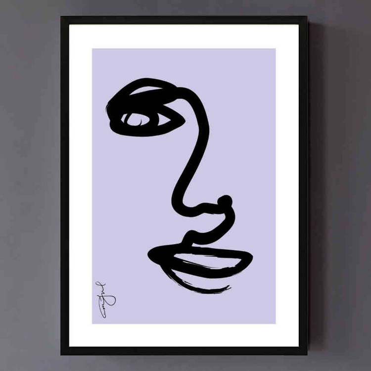 تابلو مدل Purple art face کد 248901987