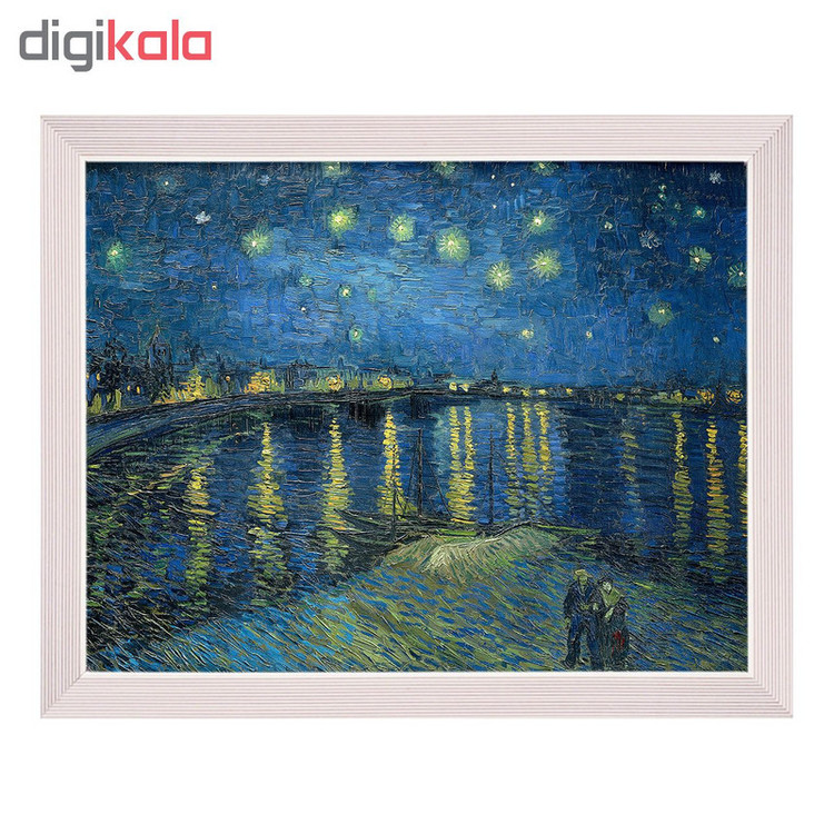 تابلو طرح شب پرستاره بر فراز رن کد 6148