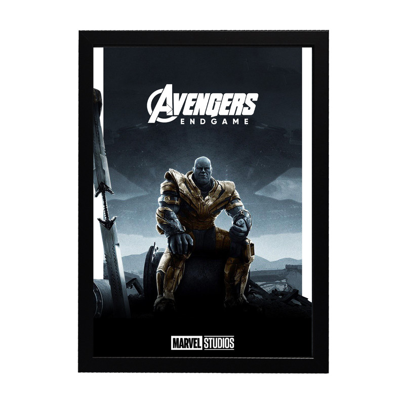 تابلو طرح فیلم Avengers Endgame کد 01 فریم مشکی