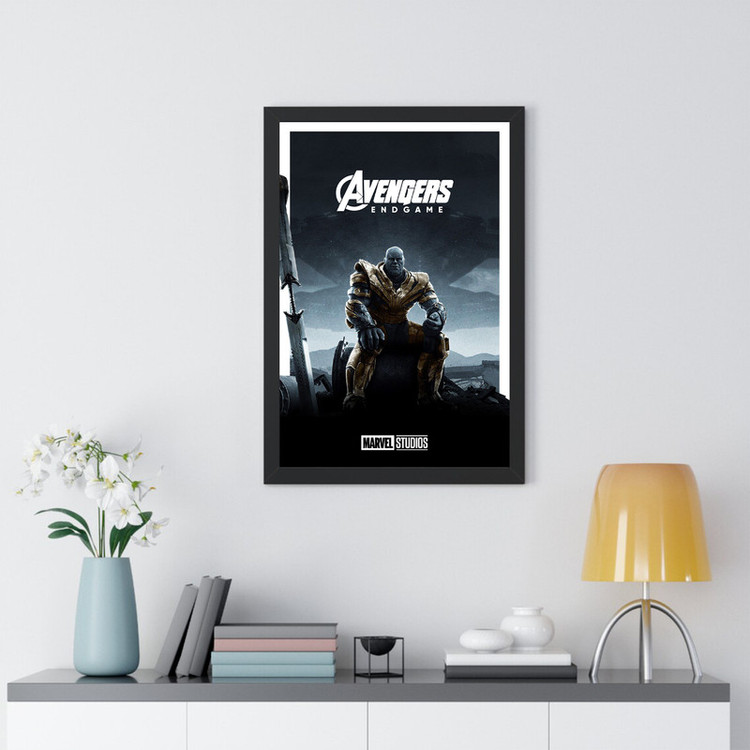 تابلو طرح فیلم Avengers Endgame کد 01 فریم مشکی