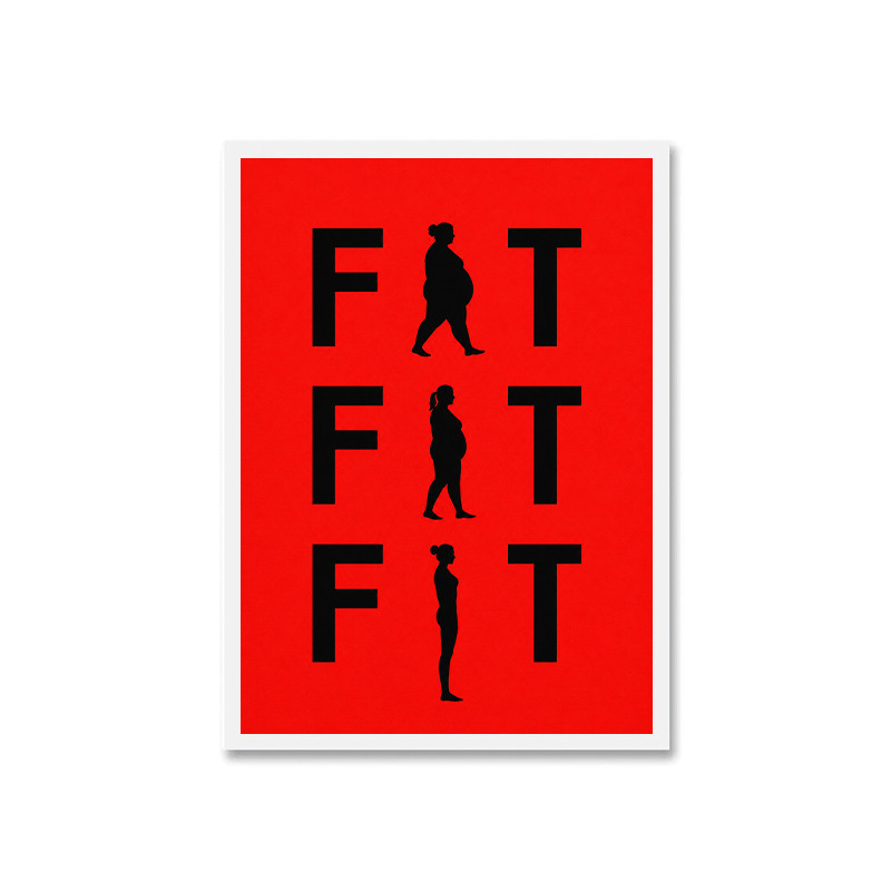 تابلو وین چیتا طرح FIT مدل WOMAN فریم سفید