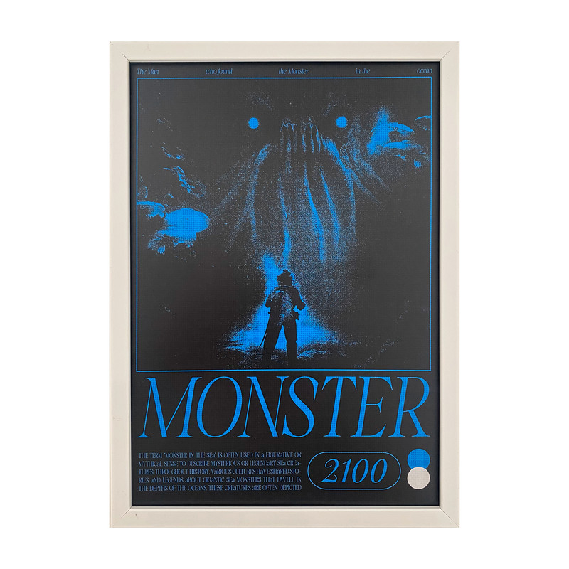 تابلو مدل دکوراتیو طرح هیولا (monster) کد 1023