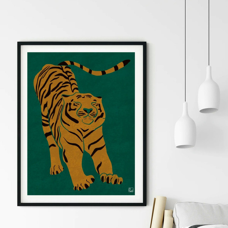 تابلو مدل Tiger doesnt Lose Sleep کد 248901397