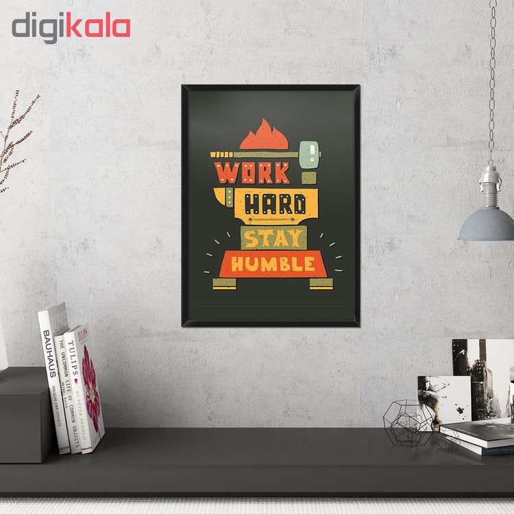 تابلو فنچ آرت طرح Work Hard کد QT102C-CO