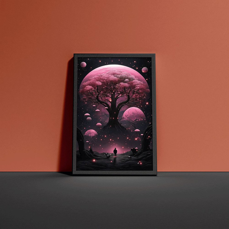 تابلو طرح Tree In Night مدل AX30