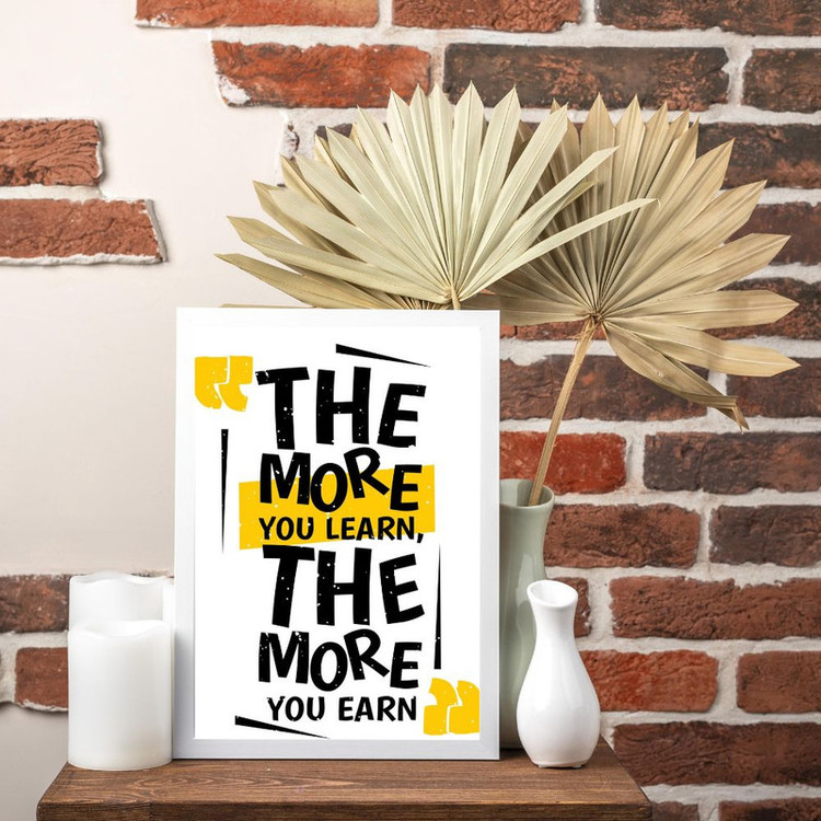 تابلو مدل میس فریم انگیزشی The More You Learn