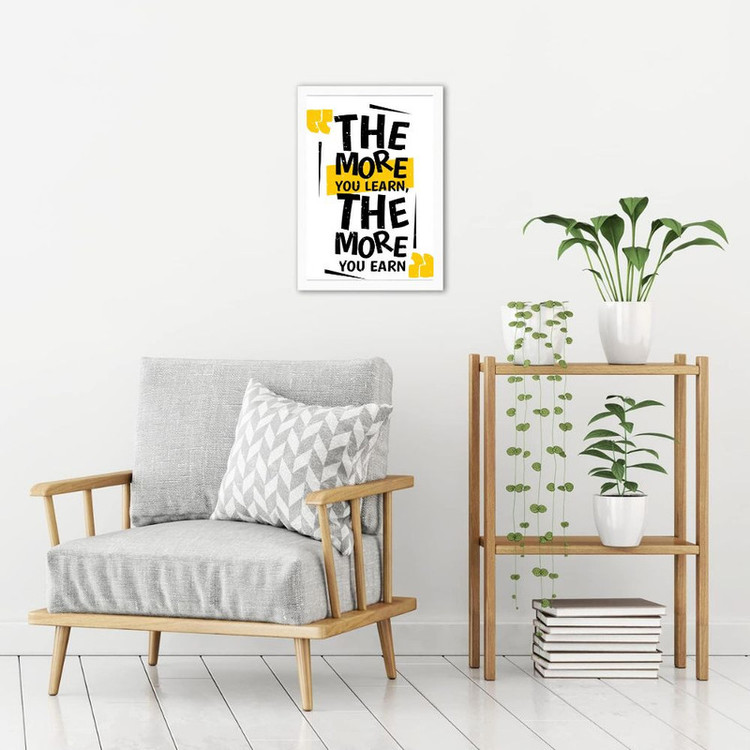 تابلو مدل میس فریم انگیزشی The More You Learn