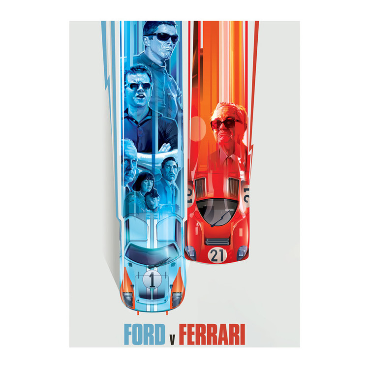 تابلو طرح فیلم Ford v Ferrari کد 01 فریم مشکی