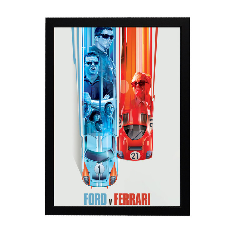تابلو طرح فیلم Ford v Ferrari کد 01 فریم مشکی