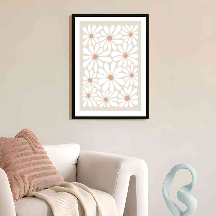 تابلو مدل Beige flower کد 248901864