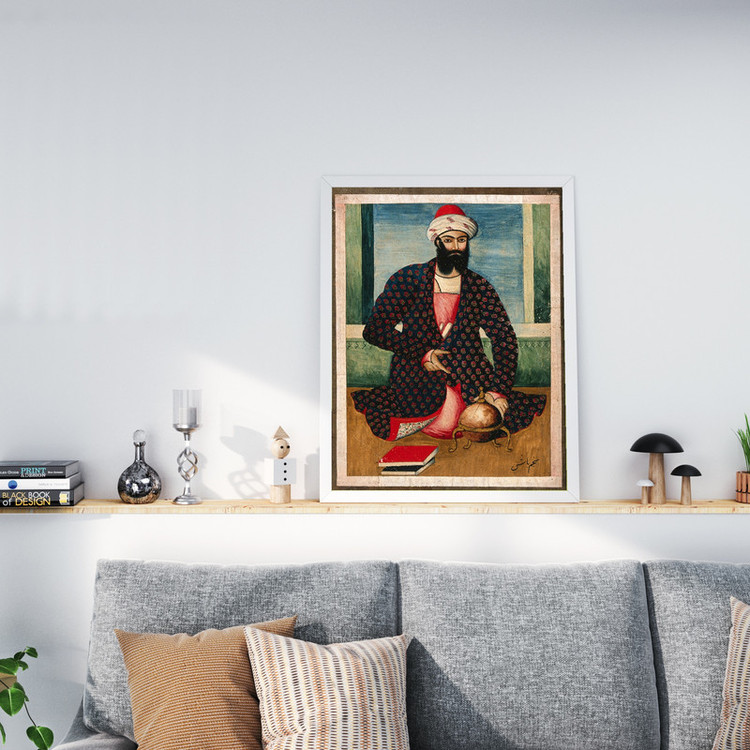 تابلو طرح نگارگری نجومی مدل G02069 فریم سفید