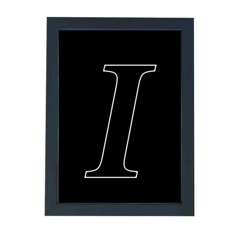 تابلو گالری چهره پرداز رخ مدل حرف I طرح عاشقانه دکوری کد Alphabet_10009