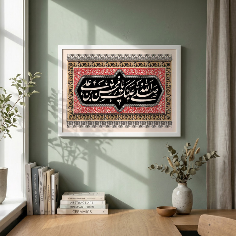 تابلو طرح شهادت حضرت محسن (ع) مدل G14418 فریم سفید