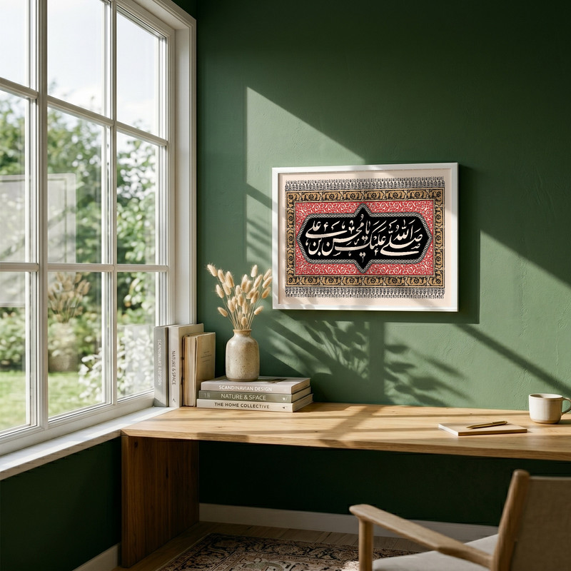 تابلو طرح شهادت حضرت محسن (ع) مدل G14418 فریم سفید