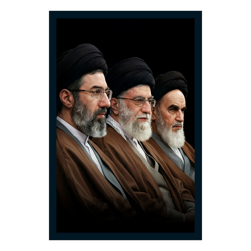 تابلو بکلیت طرح رهبر شهید حضرت آیت الله خامنه ای مدل B-S10614 فریم مشکی