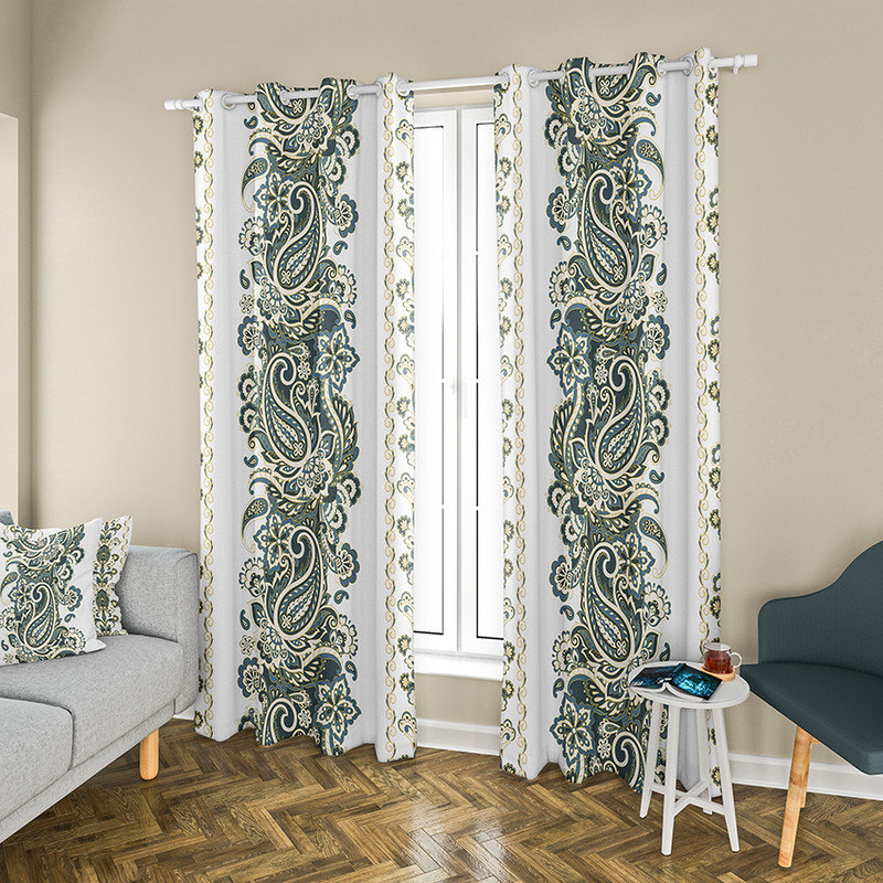 پرده طرح بته جقه سایز 140x280 سانتی متر