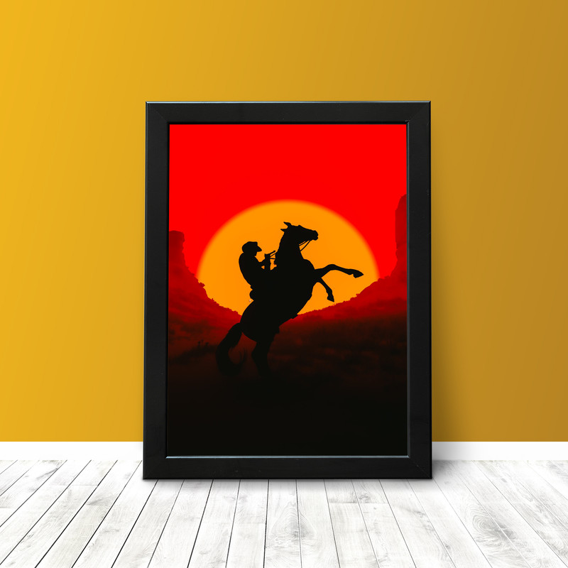 تابلو مدل گیمینگ طرح Red Dead Redemption 2 کد ۱۰۲